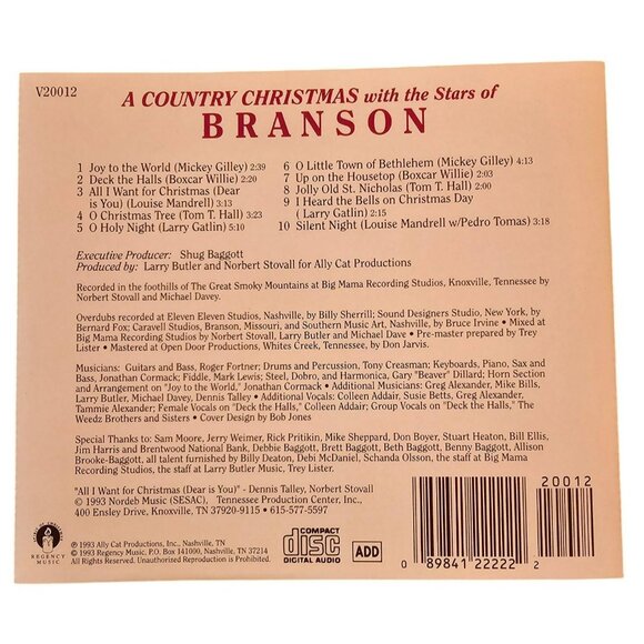 A Country Christmas CD Stars Of Branson Mickey Gilley & More  37501cd - Picture 2 of 2